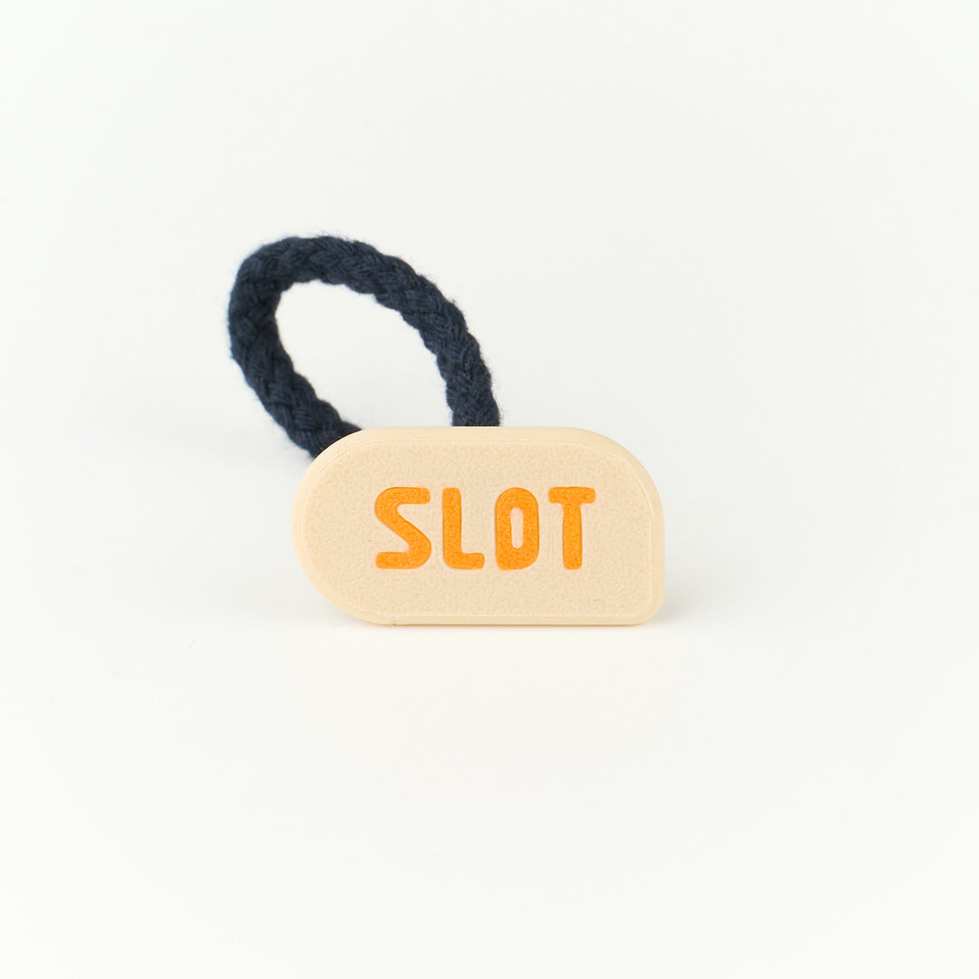 Short blue rope Slot beige