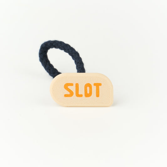 Short blue rope Slot beige